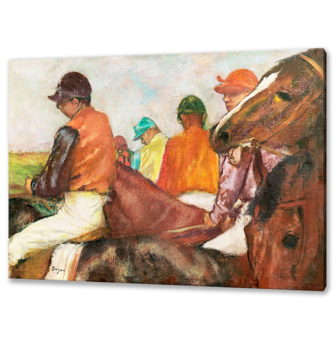 Edgar Degas The Jockeys Ca 1882 Reproduction Impressionism Style Print Wall Art Ready To Hang