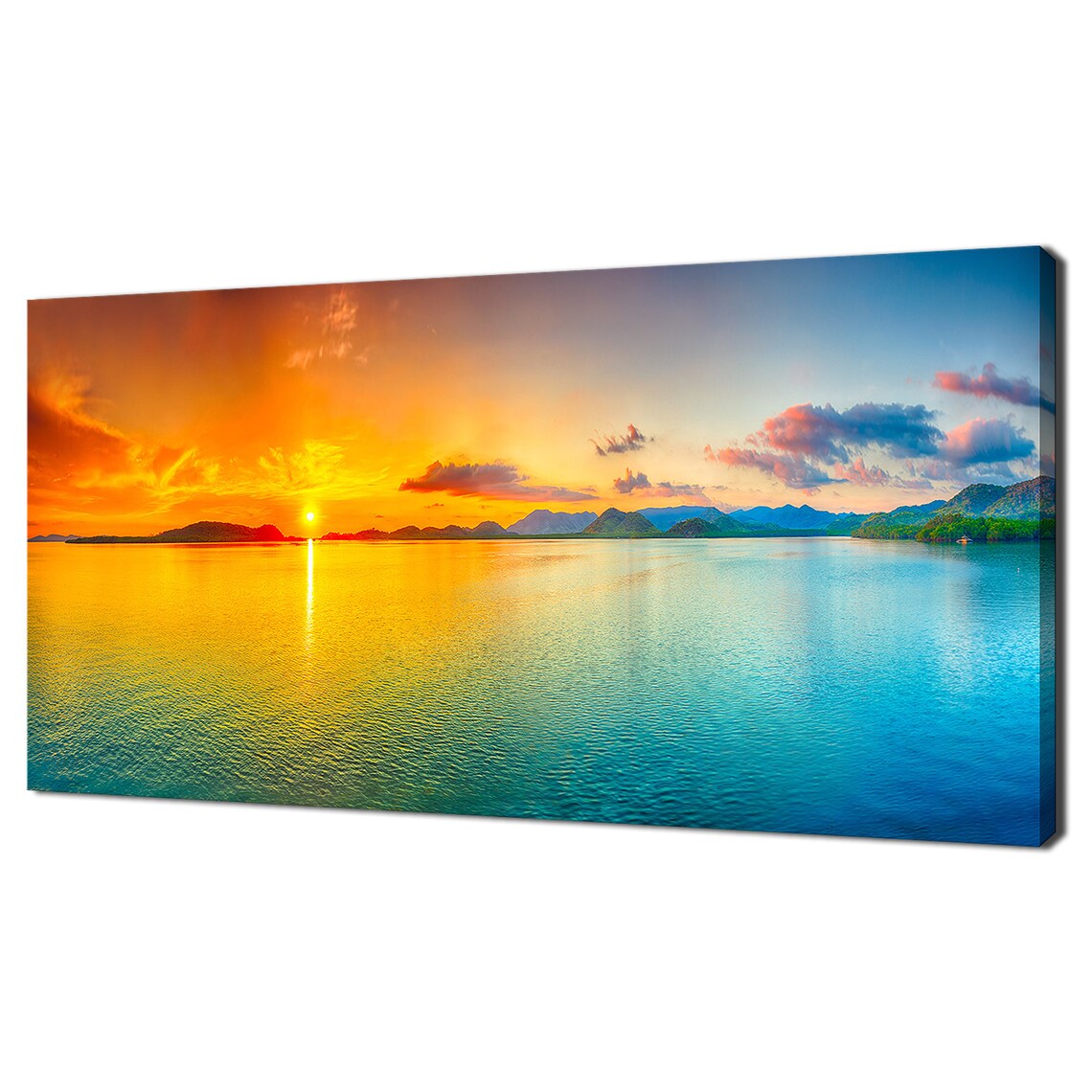 Sunrise Over the Sea, Modern Coastal Home Art Print