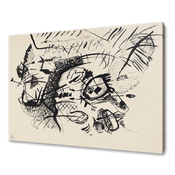 Wassily Kandinsky Composition VII Study 1913 Black Ink Abstract Sketch Print