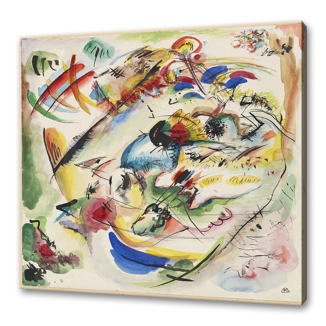 Wassily Kandinsky Dreamy Improvisation 1913 Abstract Reproduction Art Print