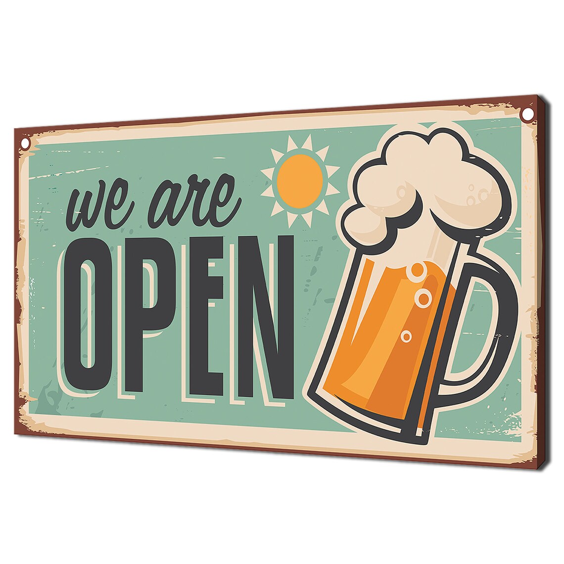 We Are Open Sign, Modern Bar and Restaurant Poster
