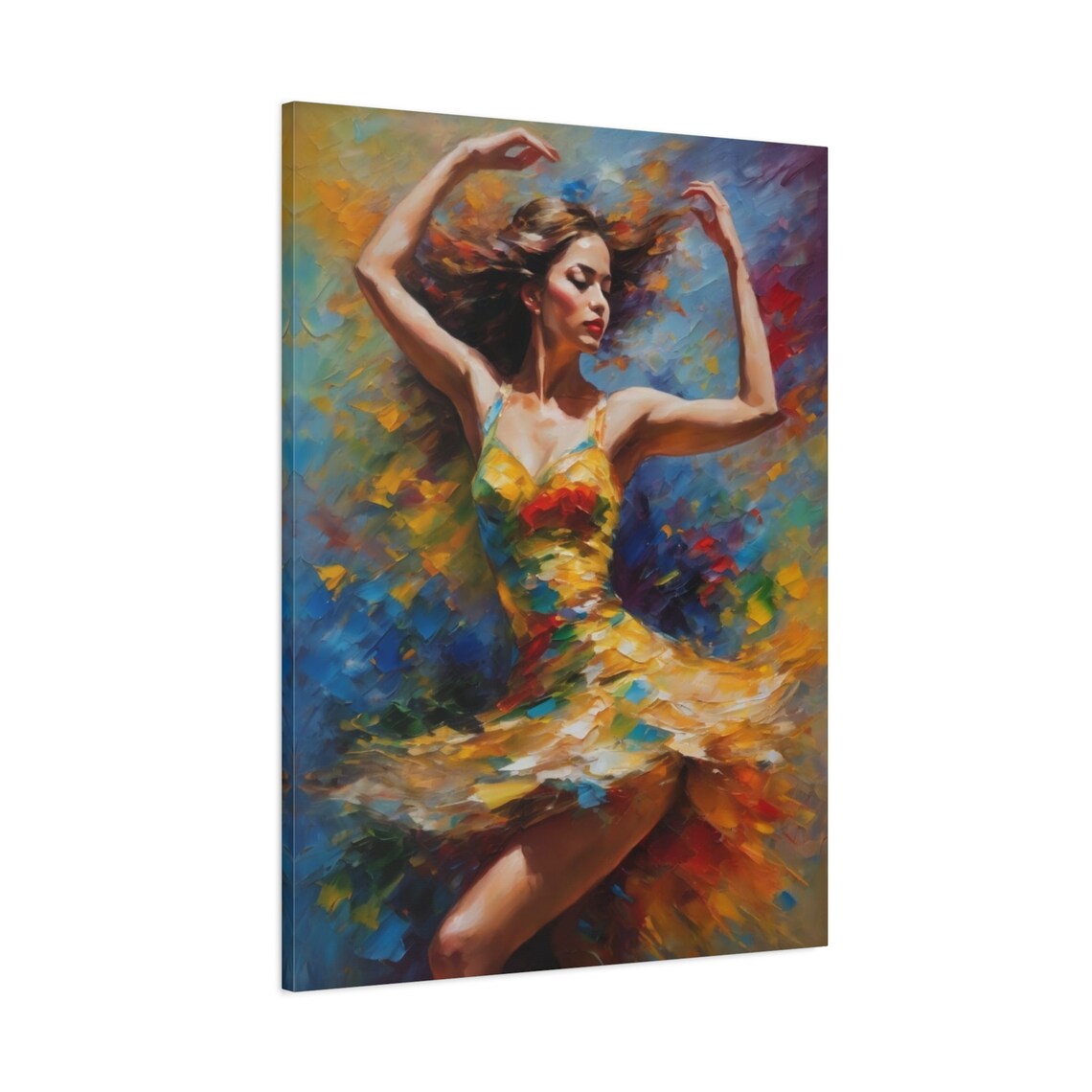 Colorful Dancer Girl, Modern Abstract Art Print - Image 3