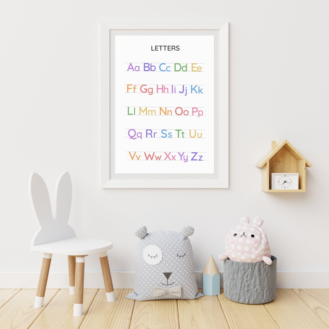 Rainbow Alphabet Poster, Kids Educational Learning - Image 3