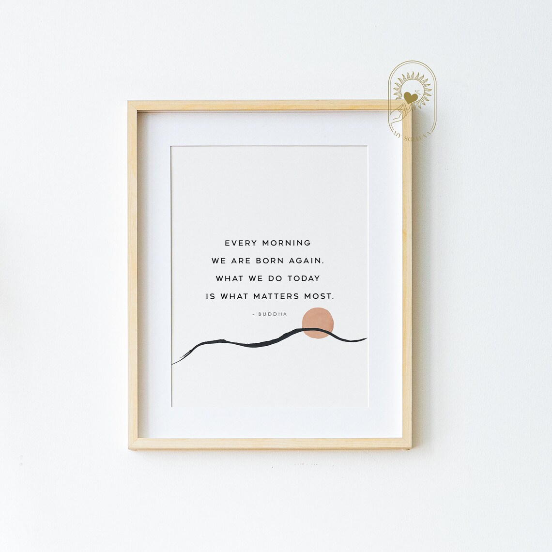 New Beginning Buddha Quote Print, Spiritual Zen Art Print