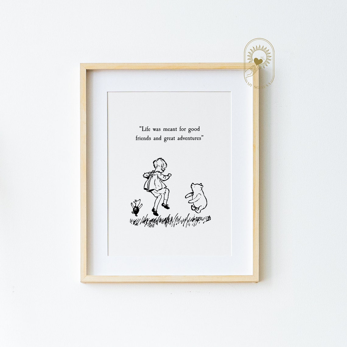 Winnie the Pooh Good Friends Great Adventures Classic Nursery Print