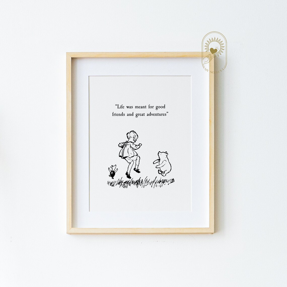 Winnie the Pooh Quote Nursery Decor, Vintage Poster