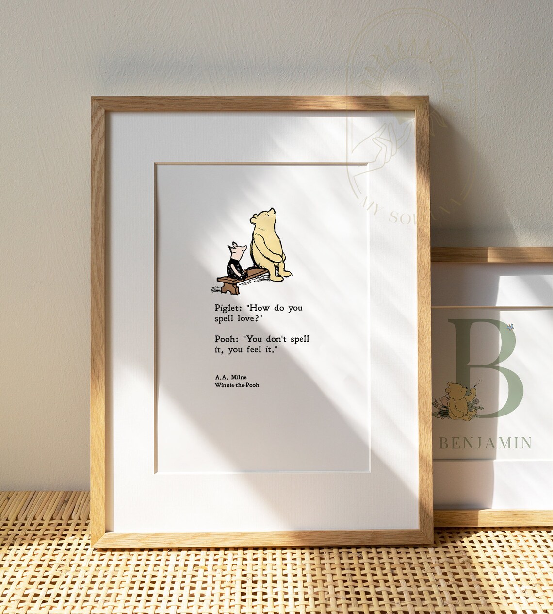 Winnie the Pooh How Do You Spell Love You Do Not Spell It You Feel It Poster - Image 2