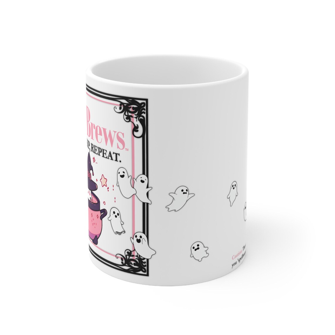 Witch Ghosts Halloween Mug, Hot Chocolate Or Coffee - Image 2