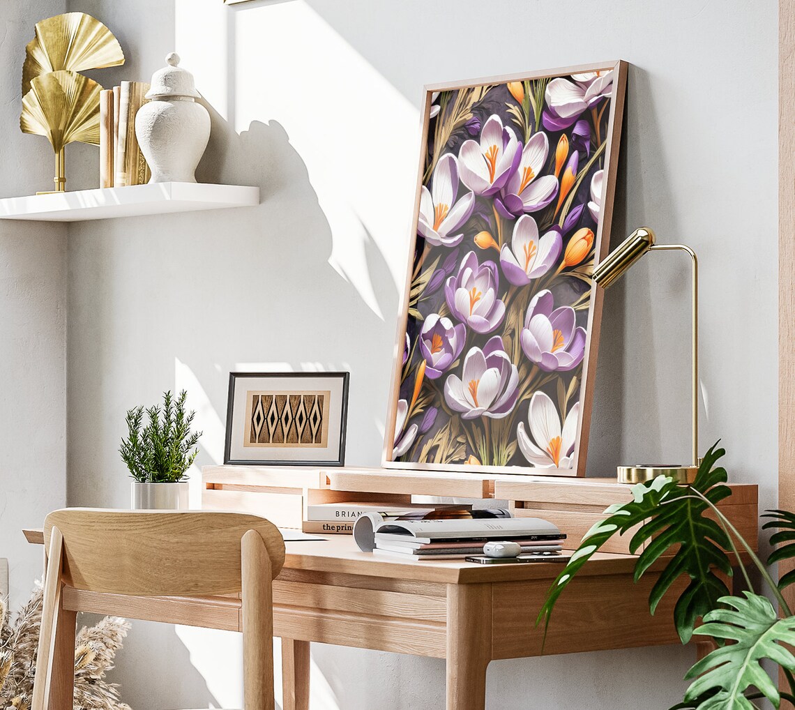 Spring Crocuses Floral Botanical Spring Decor - Image 3