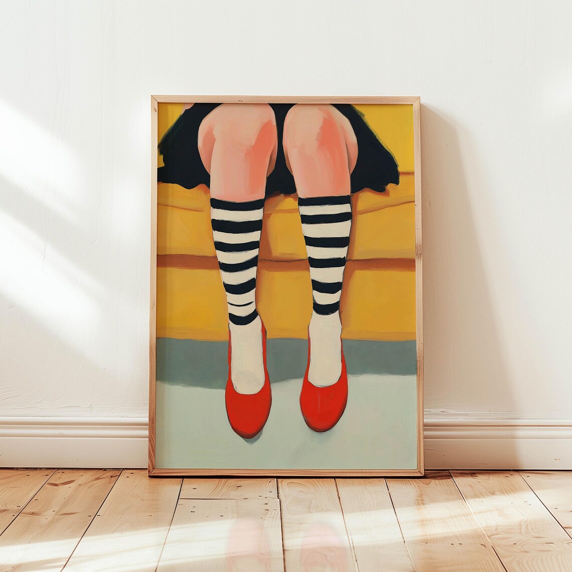 Stripe Fashion Abstract People, Contemporary Minimalist Art Print