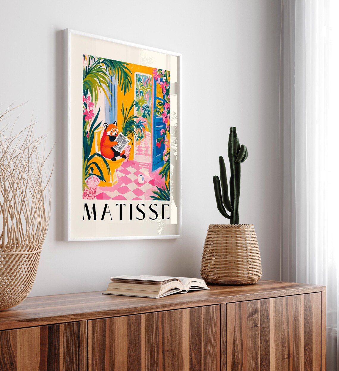 Red Panda on a Toilet, Funny Bathroom Art Print - Image 5