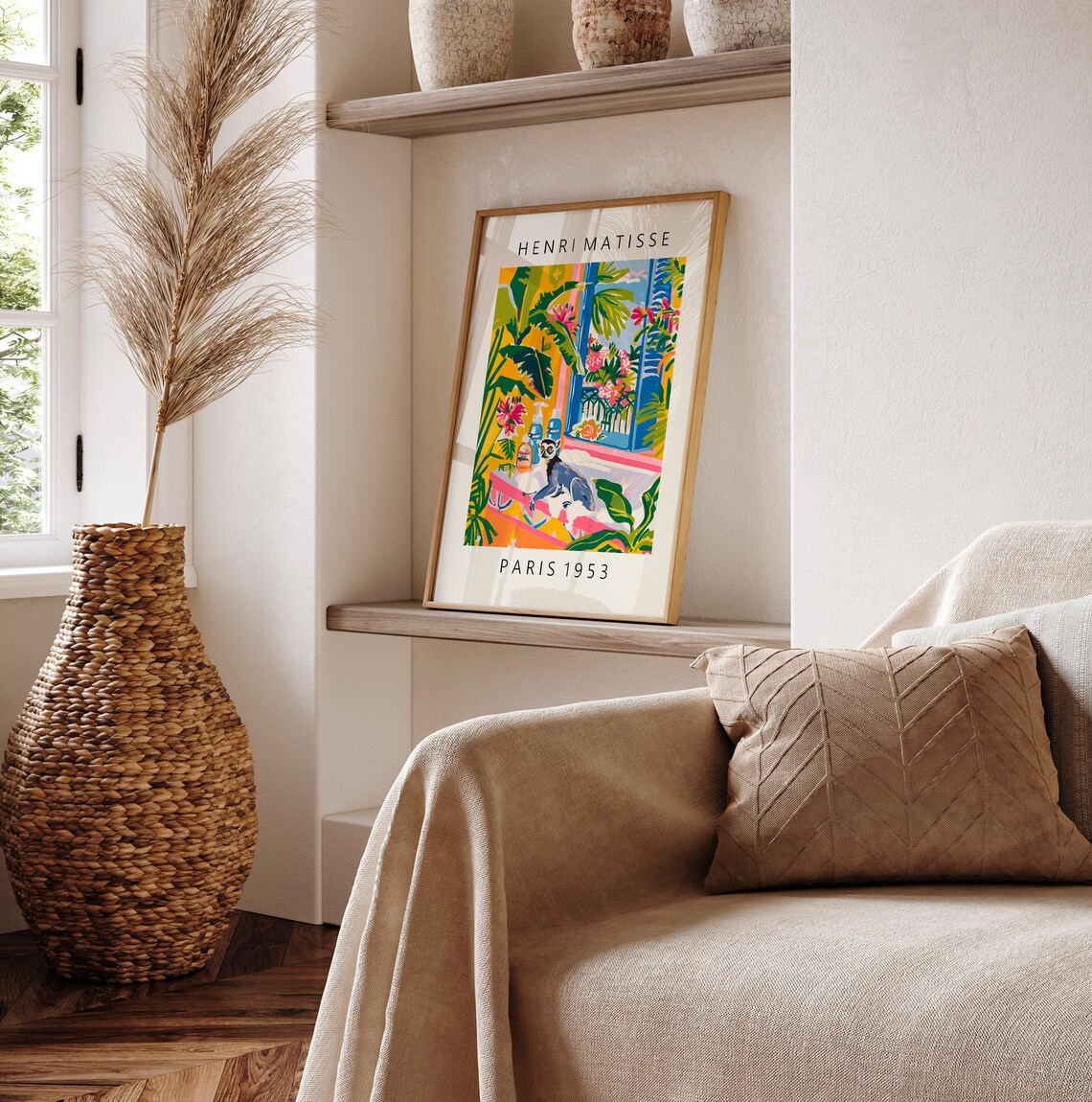 Lemur in Bathtub, Matisse-Inspired Art Print - Image 2