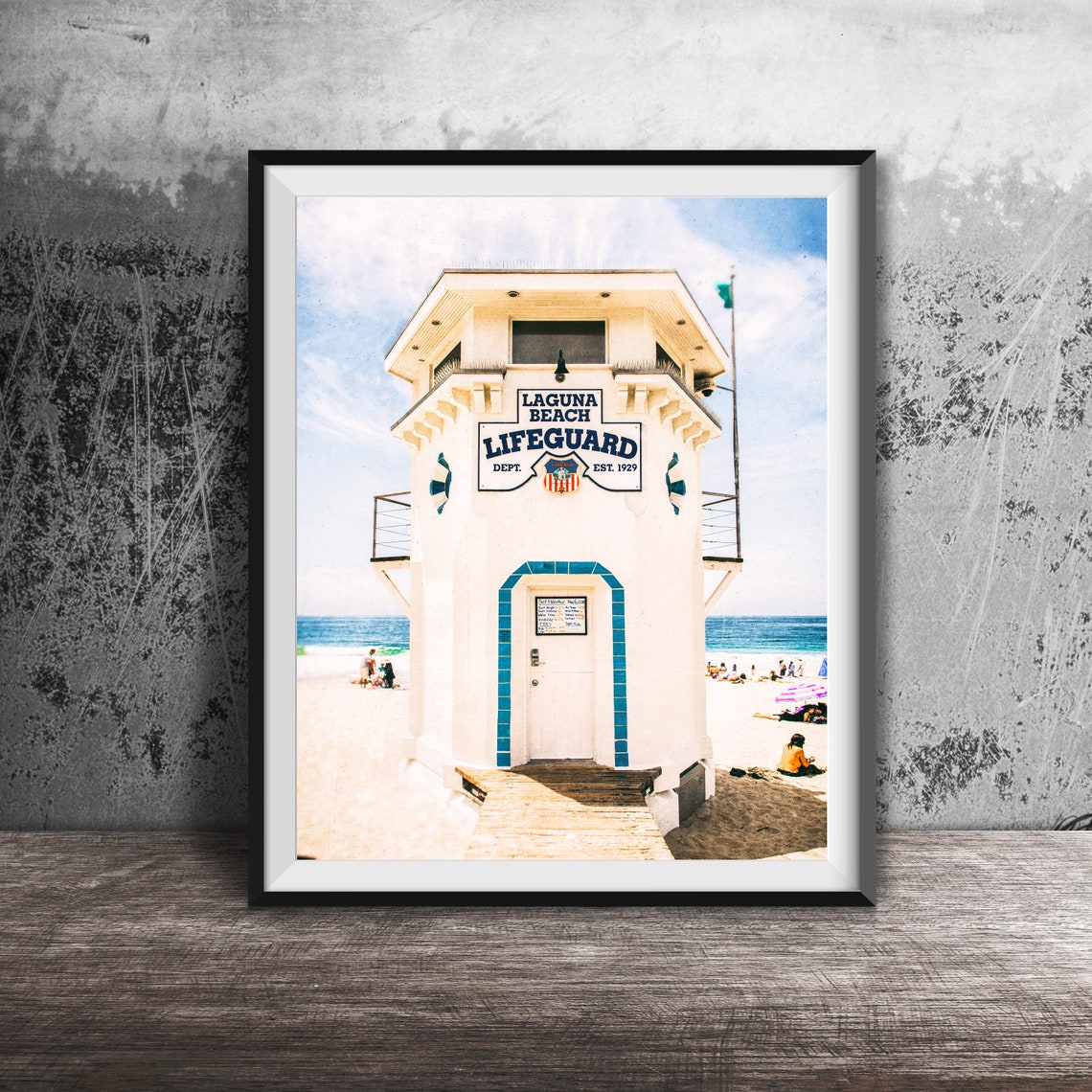 Laguna Beach Lifeguard Tower California Beach Photography Poster