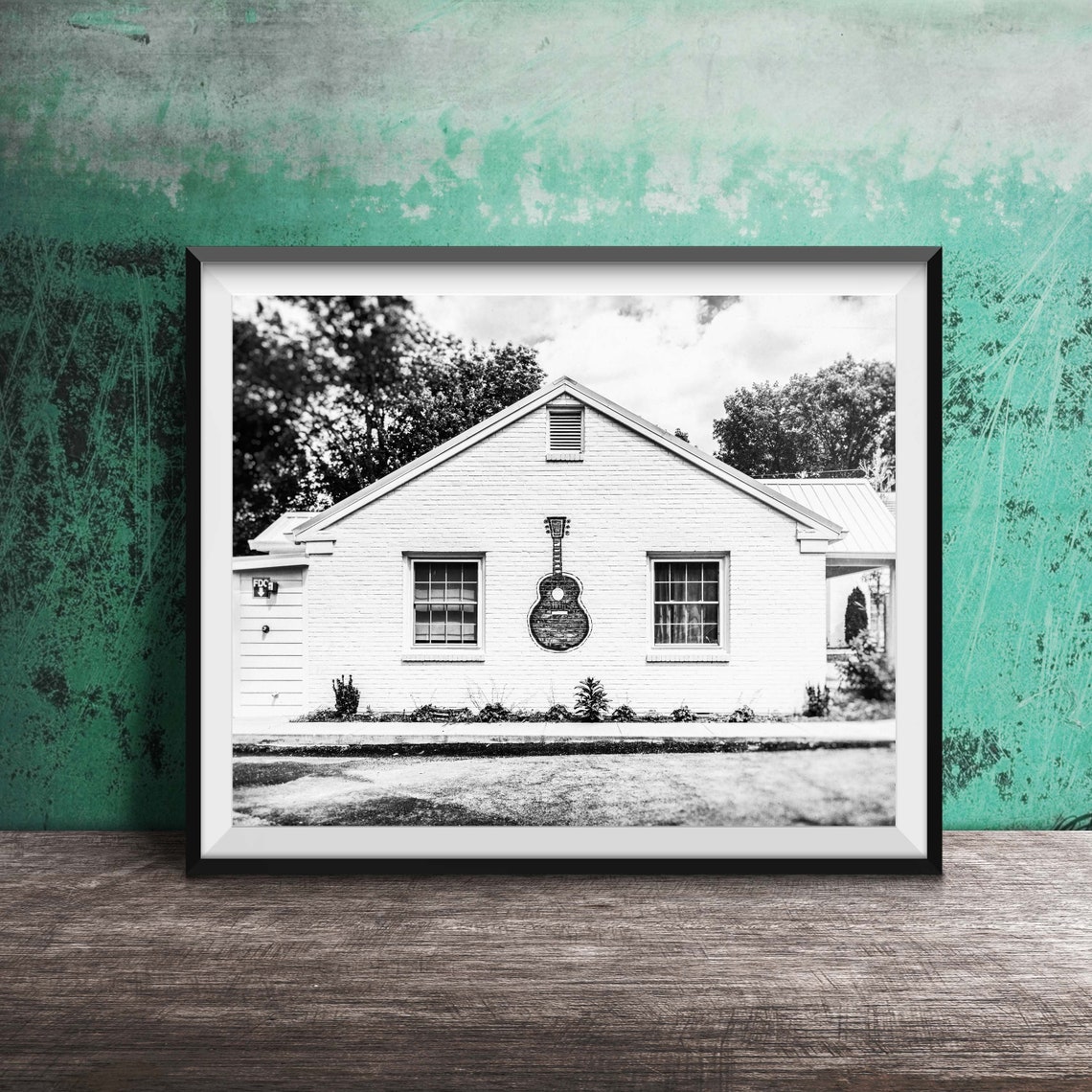 Music Row Photography Original Wall Art Photo Modern Photography Unframed Decor Acoustic Guitar Art Musician Nashville Motel - Image 2