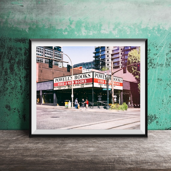 Powell's Books Portland Oregon Travel Poster Print