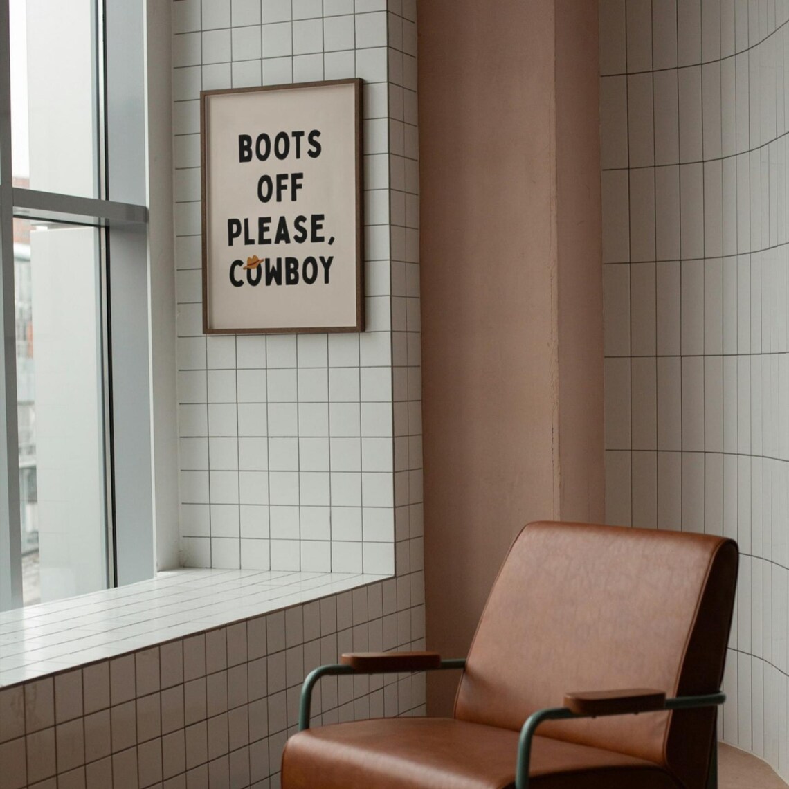 Boots Off Please Cowboy Cute Funny Western Home Quote Poster - Image 3