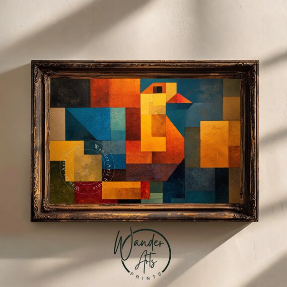Modern Geometric Art Print Bold Abstract Turkey Shapes Midcentury Style Wall Vibrant Decor For Home 898