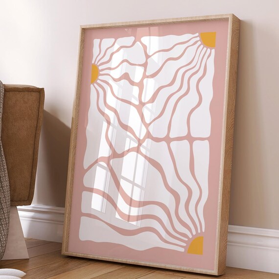 Playful Floral Wall Art Pink Bold Botanical Feelgood For Gallery Or Girls Room Decor Baby Girl Nursery