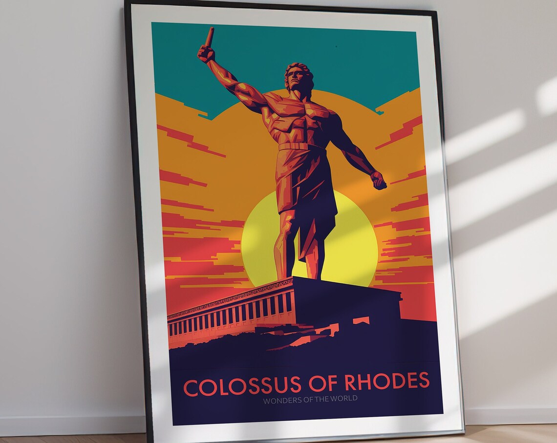Colossus Of Rhodes Travel Poster, Rhodes Greece - Image 3