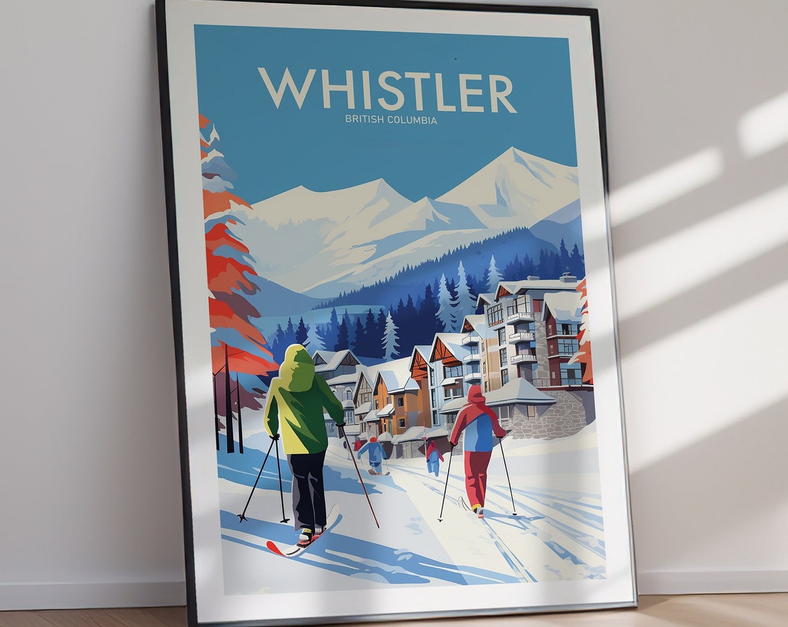 Whistler Poster Wall Art Wanderlust Holiday Travel Gift Print Gift For Her Gift For Him Holiday Gift - Image 2
