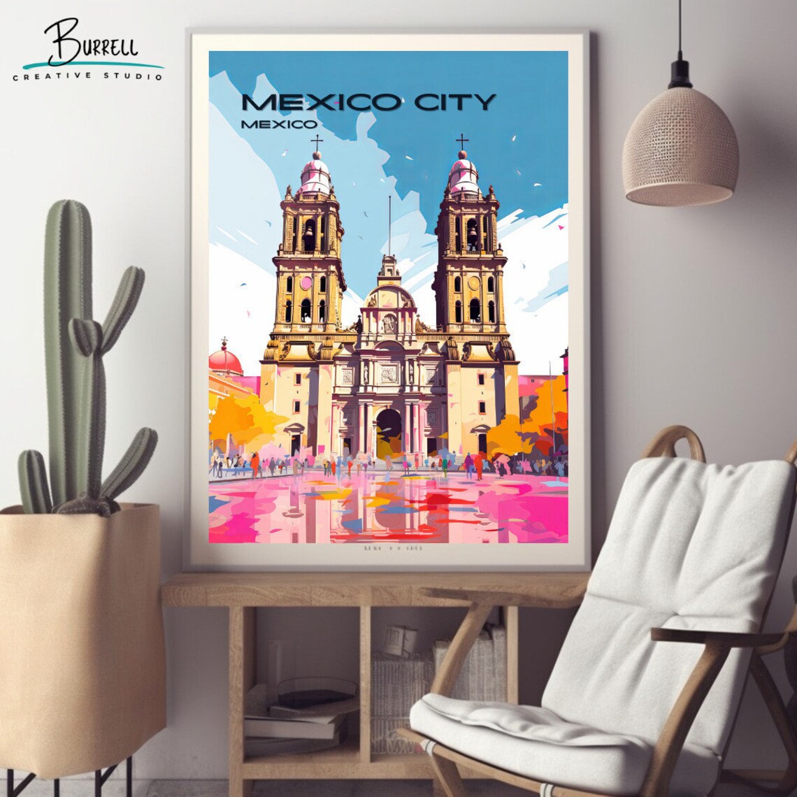 Mexico City Metropolitan Cathedral Travel Poster - Image 2