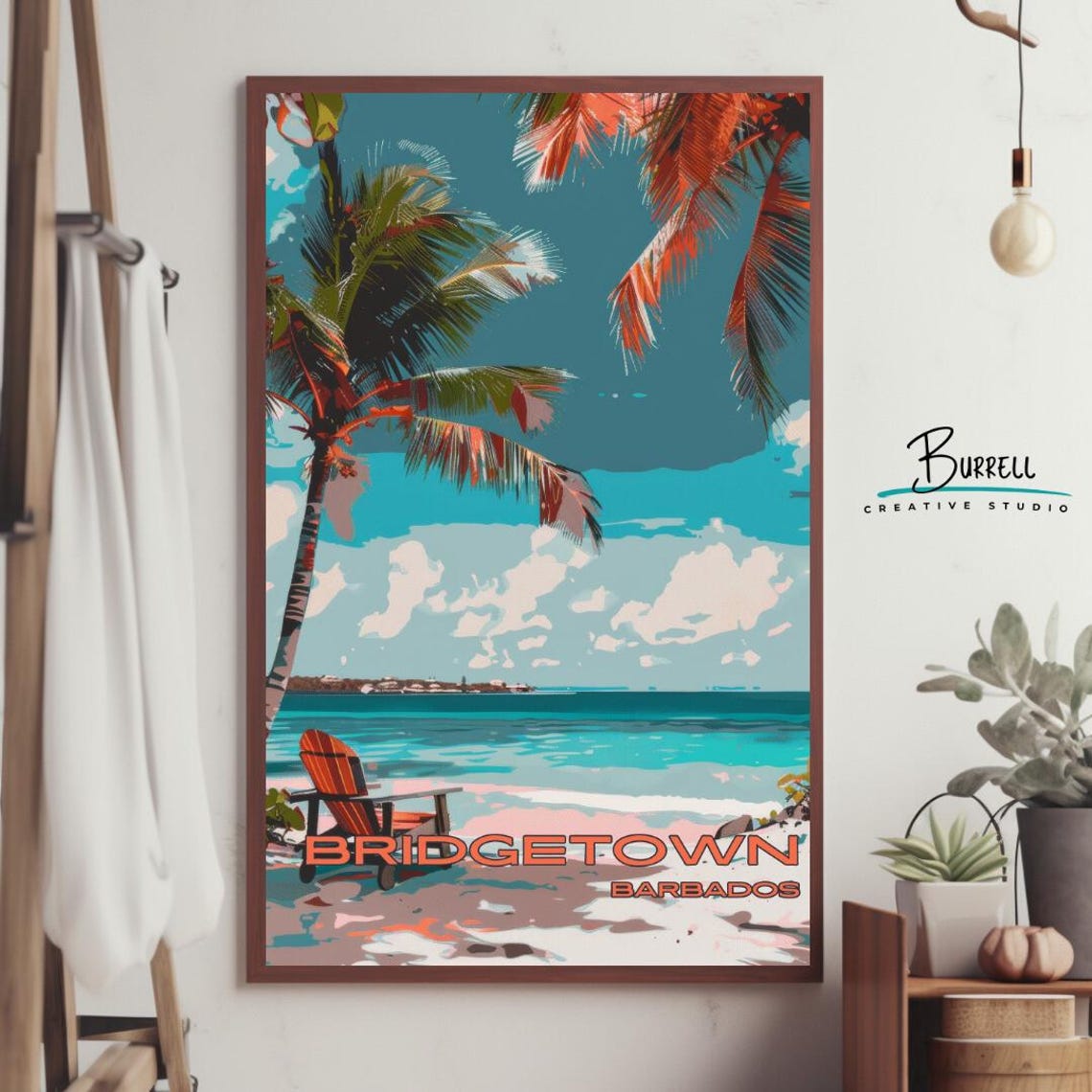 Bridgetown Barbados Beach View Travel Poster Wall Art Poster Print - Image 4