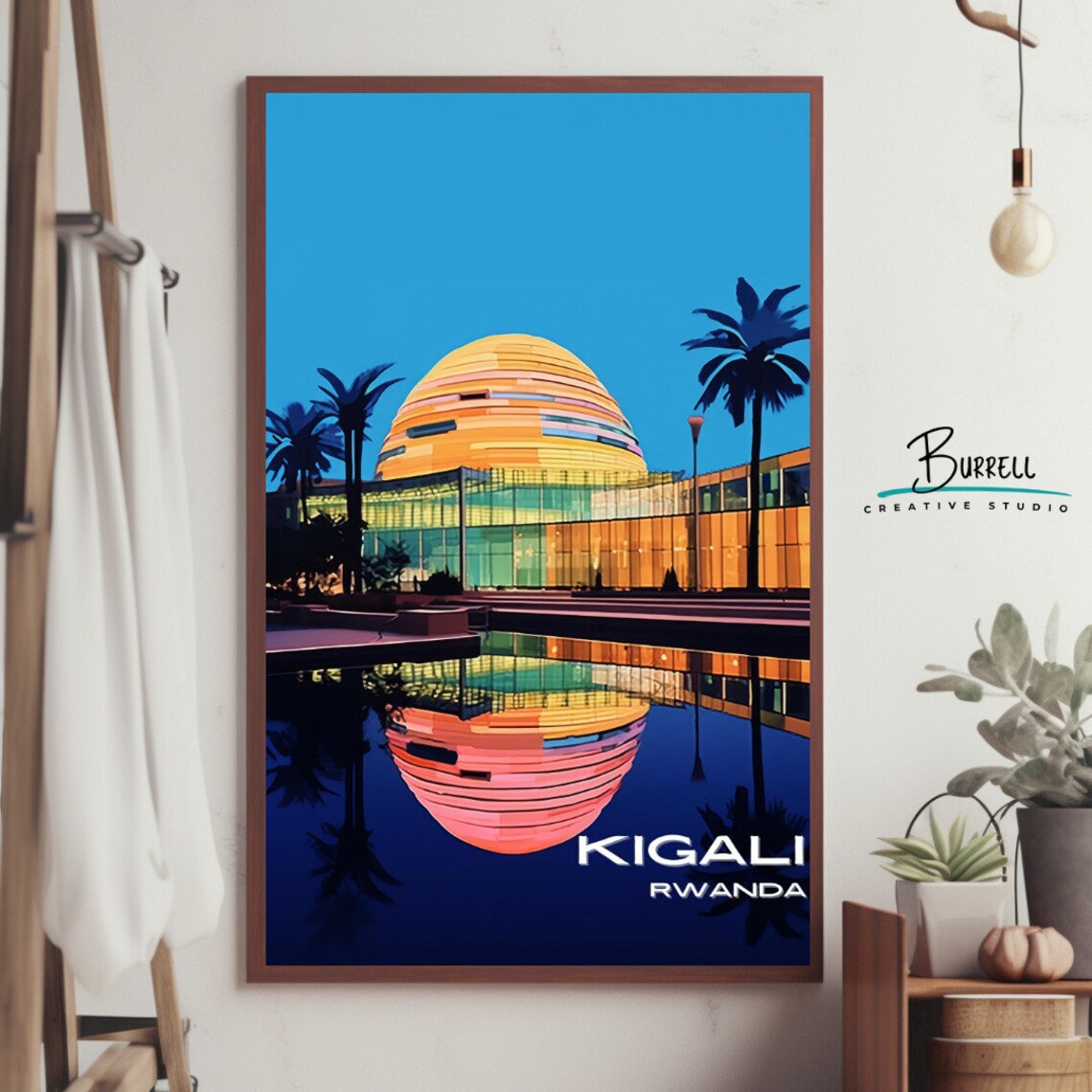 Kigali Rwanda Convention Center Travel Poster - Image 4