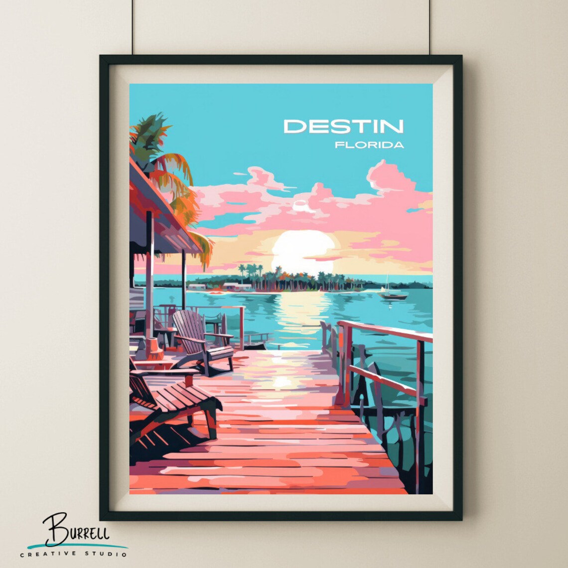 Destin Florida Ocean View Travel Poster Print