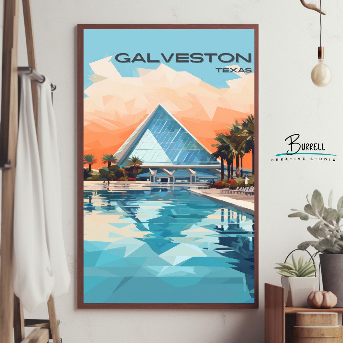 Galveston Texas Moody Gardens Palm Pool Glass Pyramid Poster - Image 4