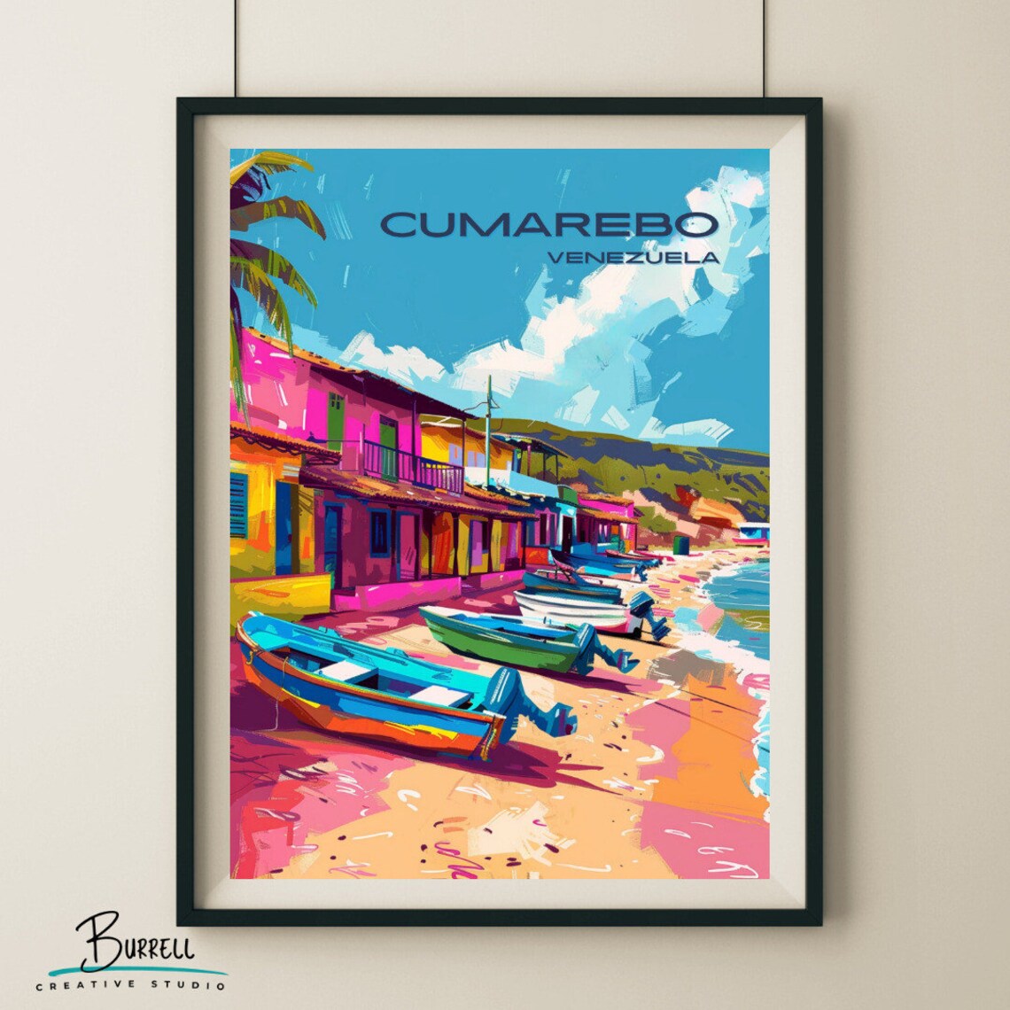 Cumarebo Venezuela Colorful Fishing Village Boats Harbor Poster