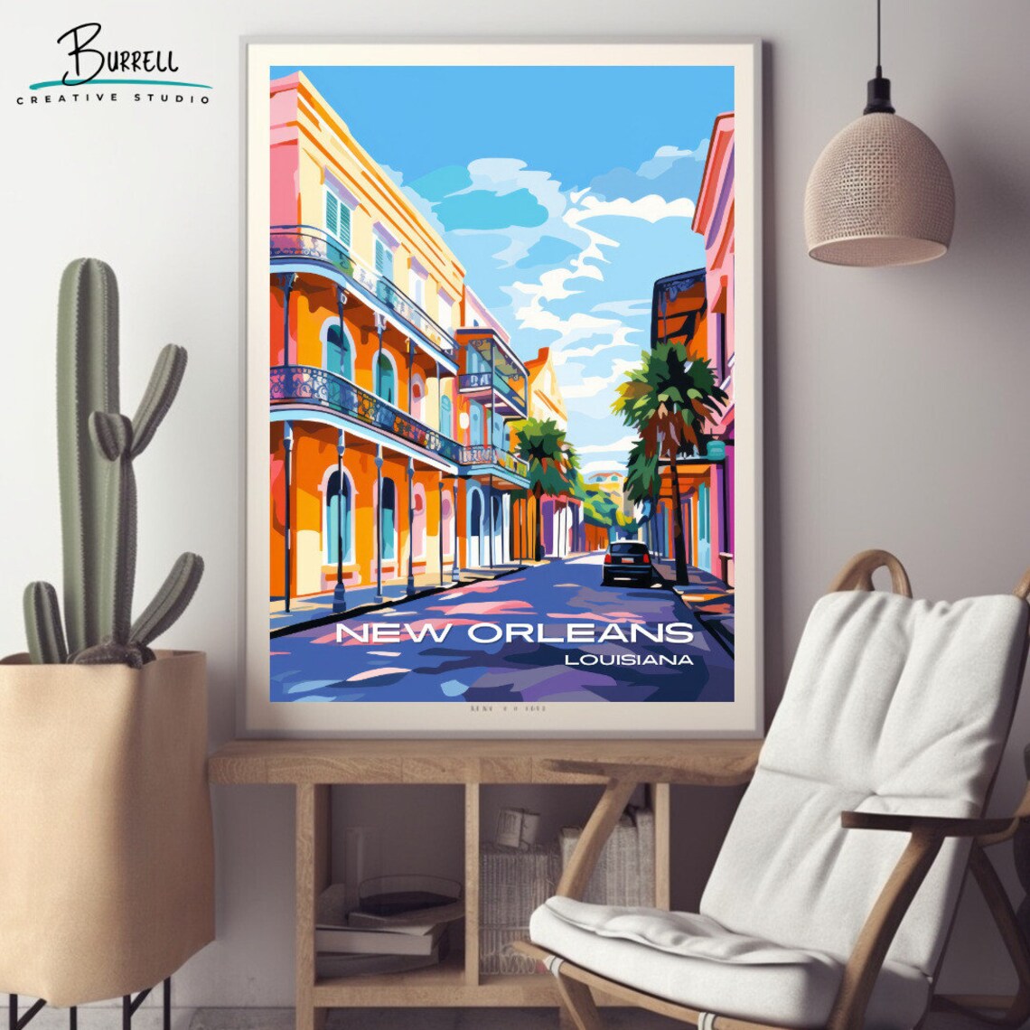 New Orleans Louisiana French Quarters Travel Poster - Image 2