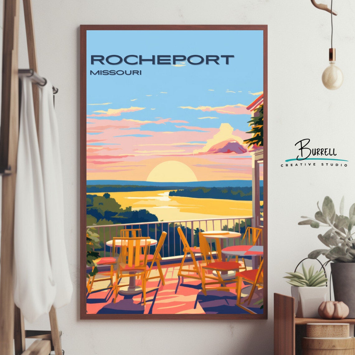 Rocheport Missouri Winery River Terrace Golden Hour Sunset Poster - Image 4