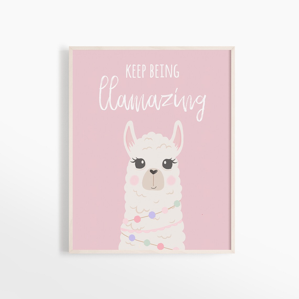 Keep Being Llamazing Llama Alpaca Art Print