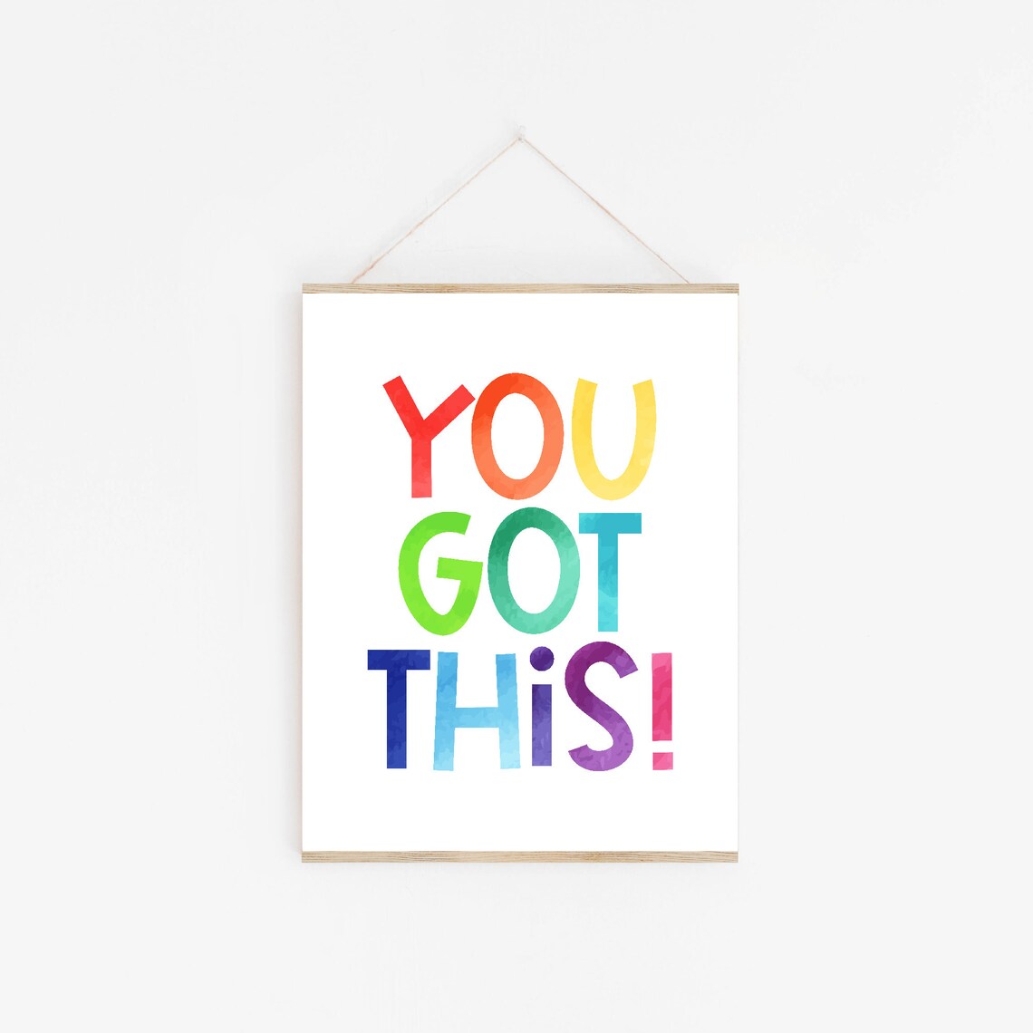 You Got This Kids Rainbow Watercolor Art Print - Image 2