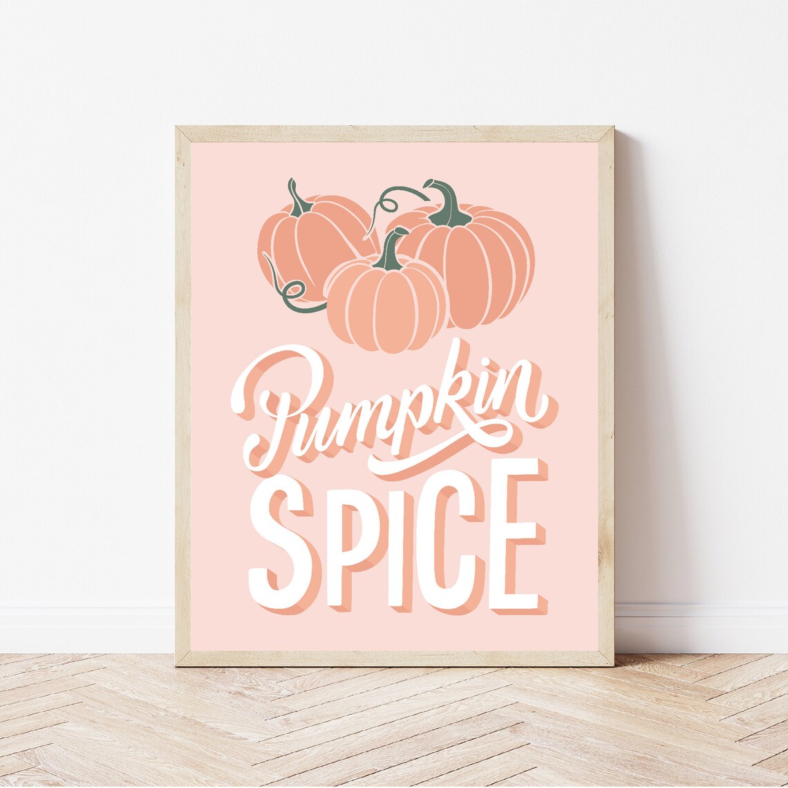 Pumpkin Spice Art Print, Boho Fall Decor