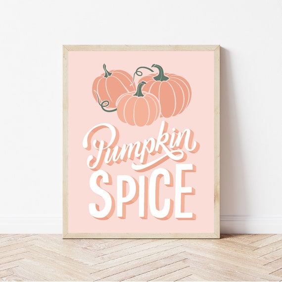 Pumpkin Spice Art Print, Boho Fall Decor