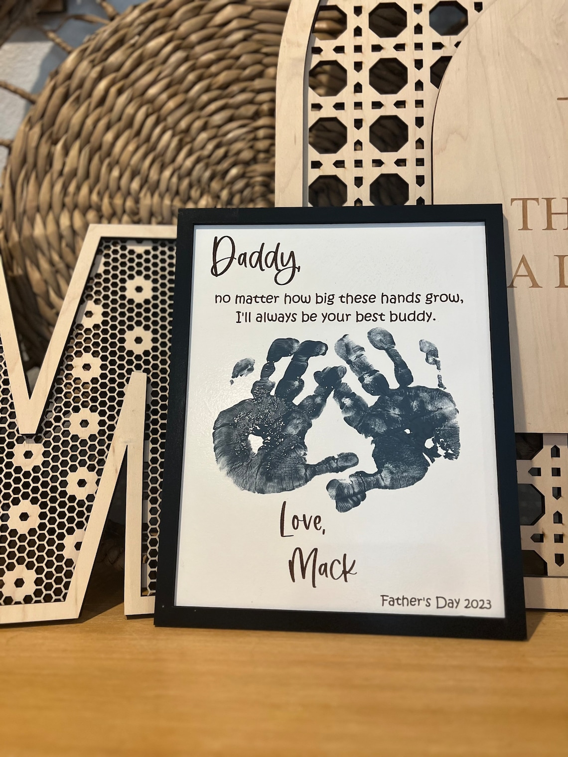 Father's Day Gift, Hand Print Keepsake Art Print - Image 3