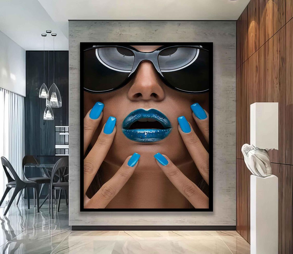 Woman Modern Woman Wall Art Beauty Center Wall Art Make Up Nail Art Print Woman Painting - Image 4