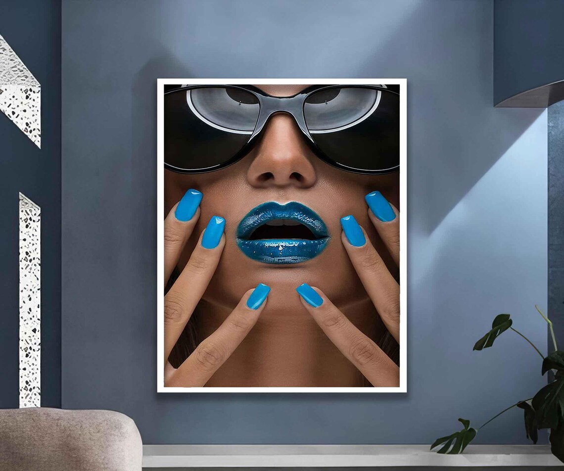 Woman Modern Woman Wall Art Beauty Center Wall Art Make Up Nail Art Print Woman Painting - Image 5