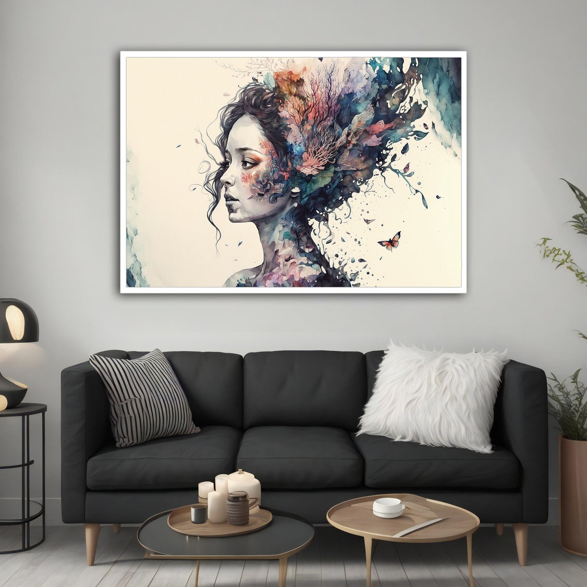 Woman In Nature Wall Art Colorful Modern Woman Print Colorful Woman Painting Feminine Woman Wall Decor - Image 3