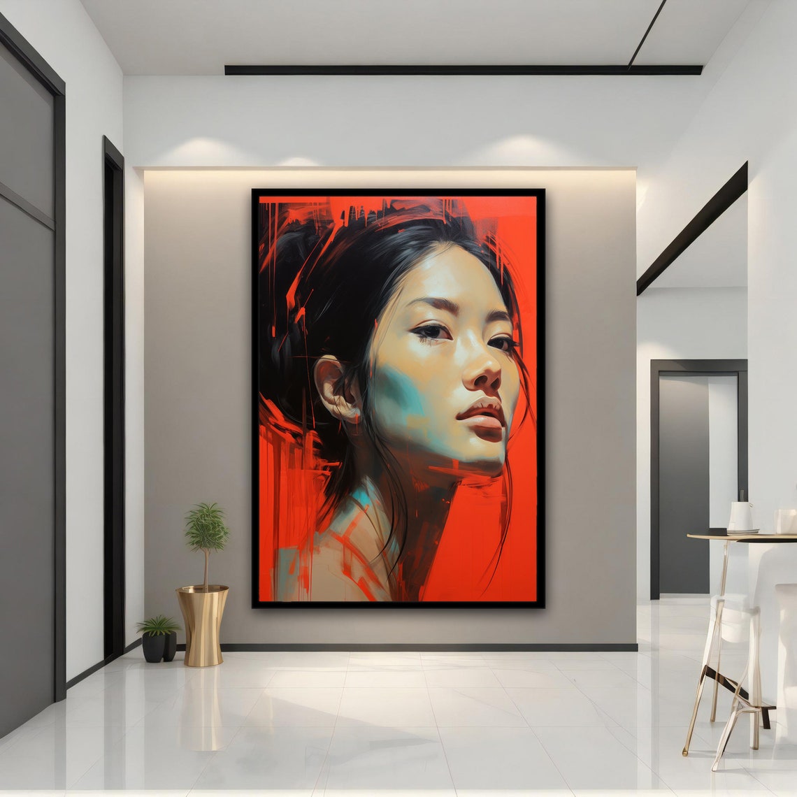 Asian Woman Wall Art Asian Woman Ethnic Wall Decor Asian Wall Art Asian Woman Ethnic Asian Woman Print - Image 2