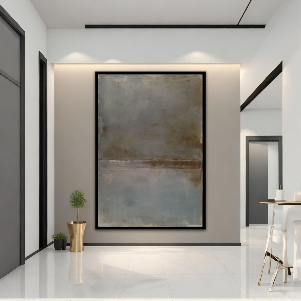 Rothko Style Grey Beige Color Field Soft Neutral Abstract Art Poster - Image 4