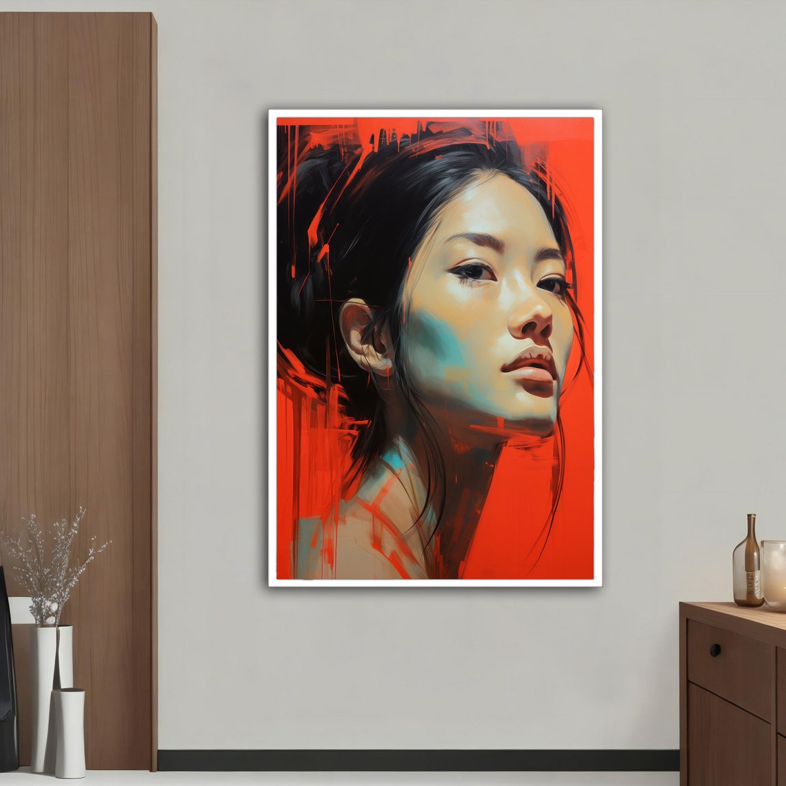 Asian Woman Wall Art Asian Woman Ethnic Wall Decor Asian Wall Art Asian Woman Ethnic Asian Woman Print - Image 3