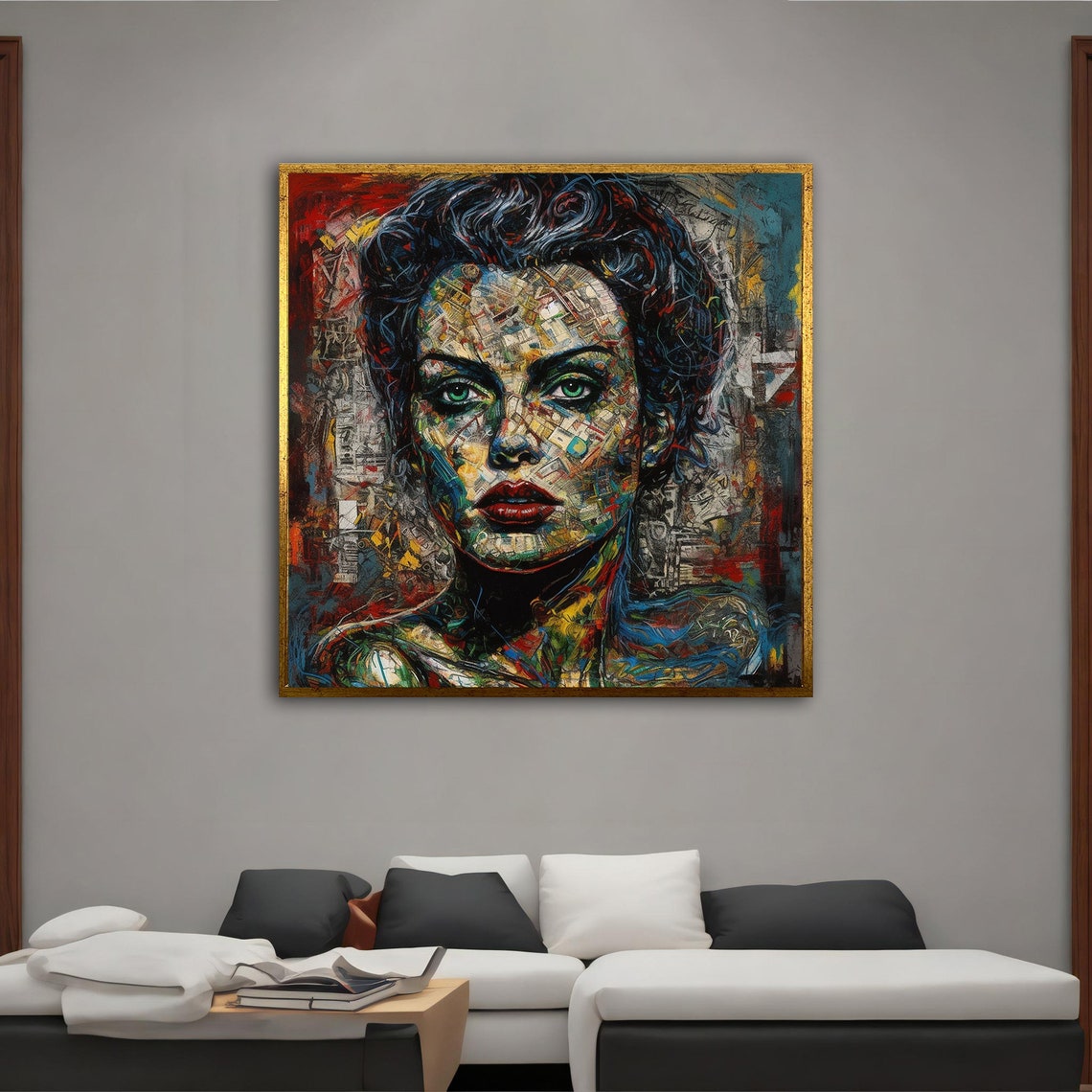Woman Pop Art Woman Pop Art Modern Wall Art Woman Modern Print Colorful Woman Painting Feminine Woman Wall Decor - Image 4