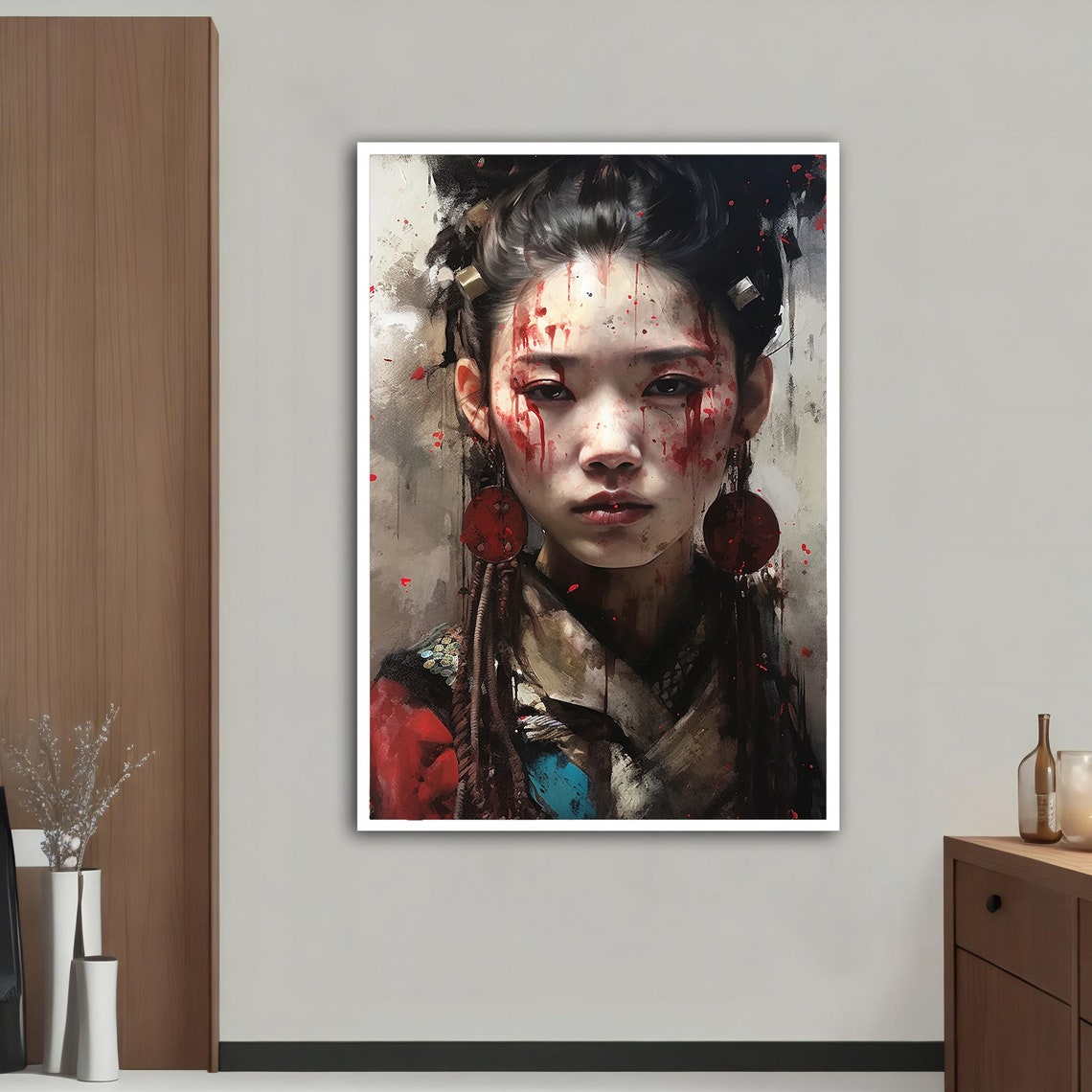 Asian Woman Modern Wall Art Asian Woman Asian Wall Art Asian Woman Ethnic Asian Woman Print - Image 4