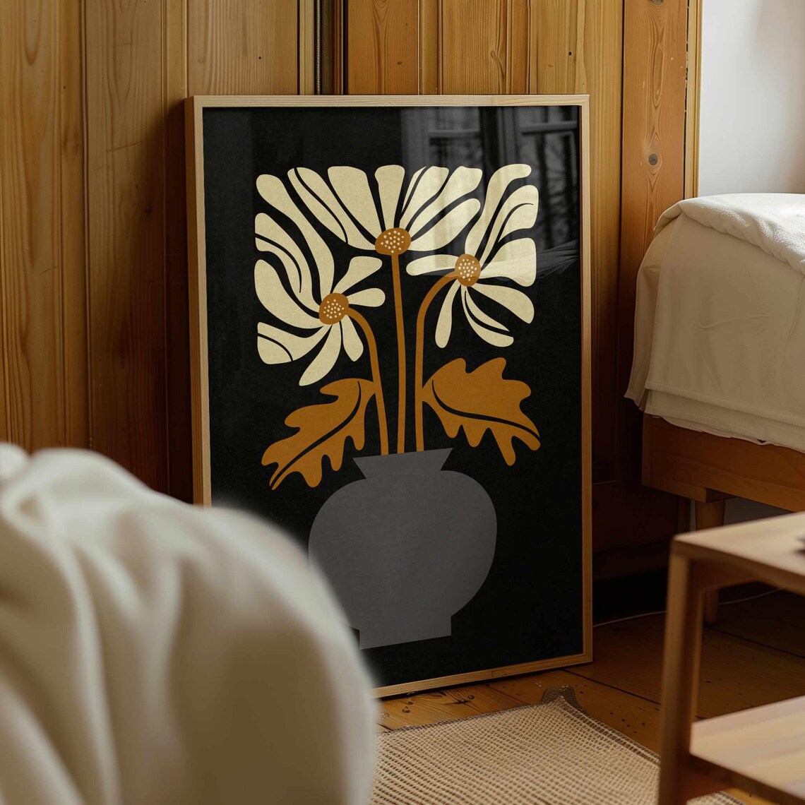 Matisse-Style Floral Print, Vintage Botanical Poster