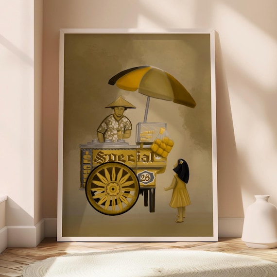 Dirty Ice Cream Sorbetes Cart Art Print