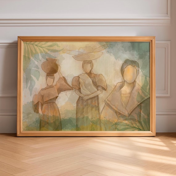 Philippines Poster Tres Marias Satin Filipino Home Art Culture Tradition Living Room Decor Filipina Native Print