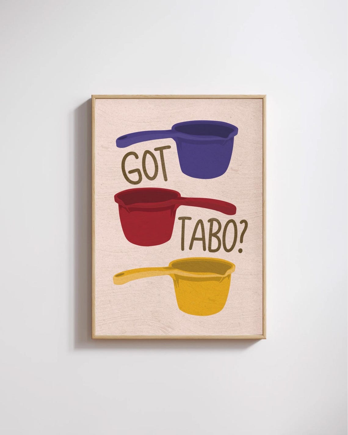 Got Tabo Funny Filipino Bathroom Dipper Watercolor Art Poster