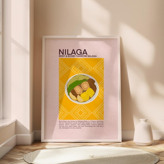 Philippines Poster Nilaga Filipino Food Recipe Wall Art Printable Home Kitchen Decorgift For Friend
